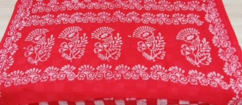 PL COTTON SAREES WITH SOLID WAX CRACK DESIGNS